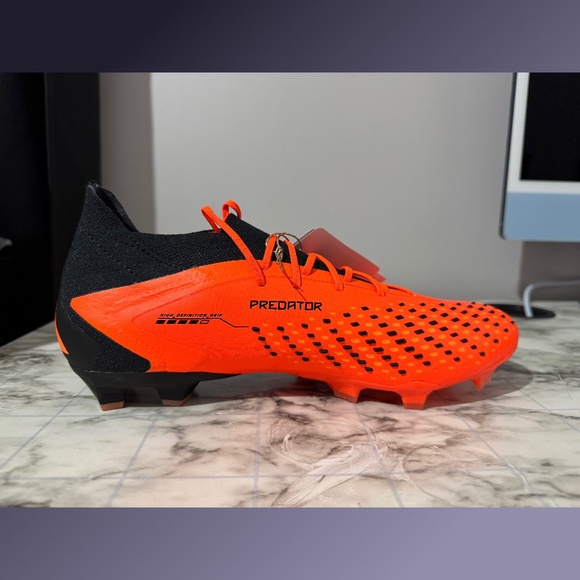 Adidas Predator Accuracy.1 FG Soccer Cleats Orange Black GW4625 Men’s Size 9 - Picture 6 of 10